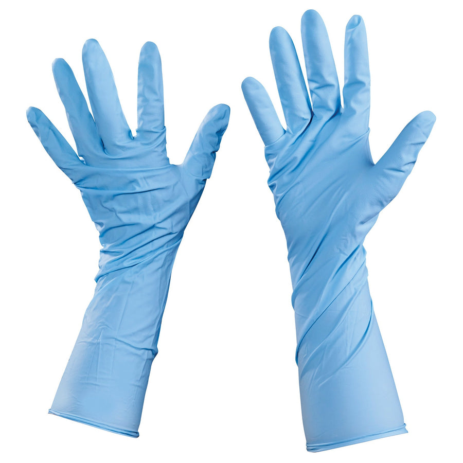 XL 6 Mil Nitrile with Extended Cuffs Powder Free Gloves 50/Case GLV2014XL