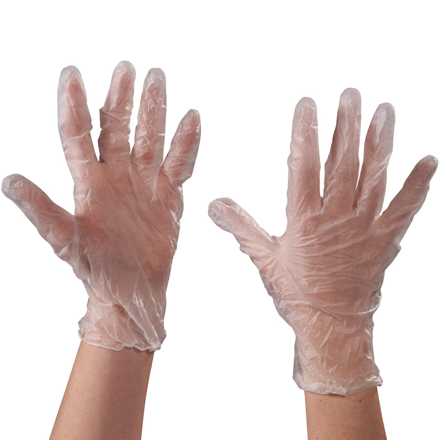 Powdered clear vinyl gloves in medium size deliver superior tactile sensitivity and form-fitting comfort for food handling, pharmaceutical, and laboratory applications. 3 mil thickness provides reliable protection while maintaining dexterity. Each case contains 100 gloves–a cost-efficient safety solution for high-volume industrial operations.