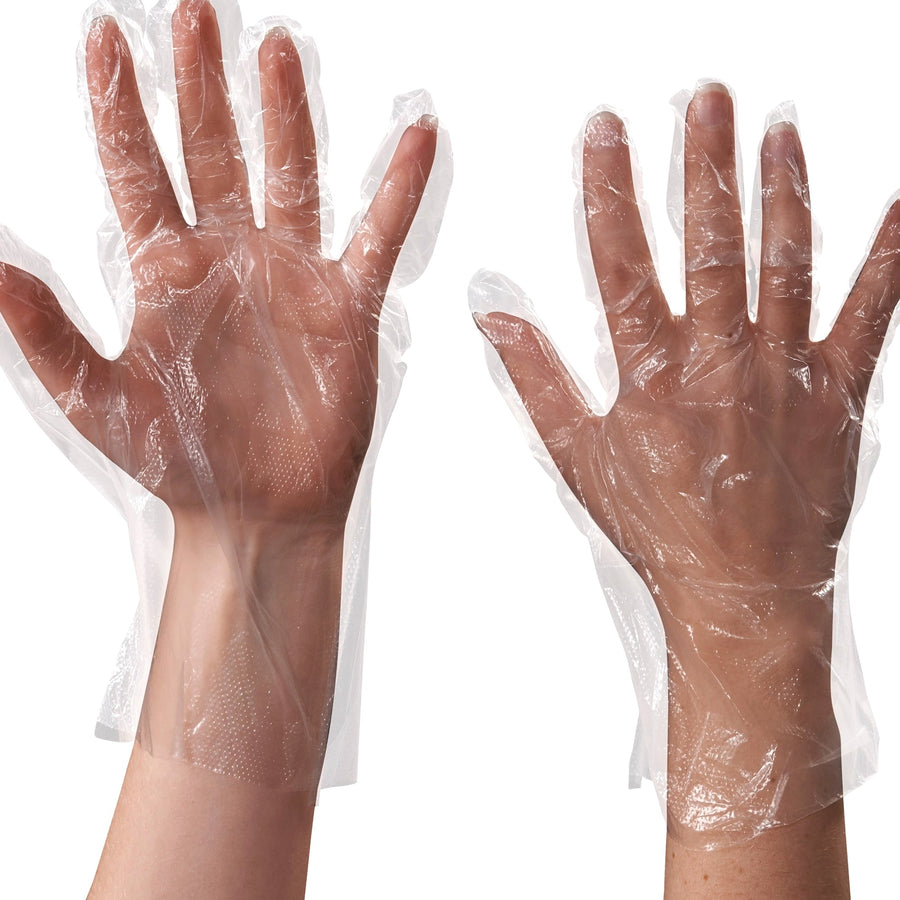 1 Mil Clear Poly Food Safe Disposable Gloves 1000/Case GLV2220
