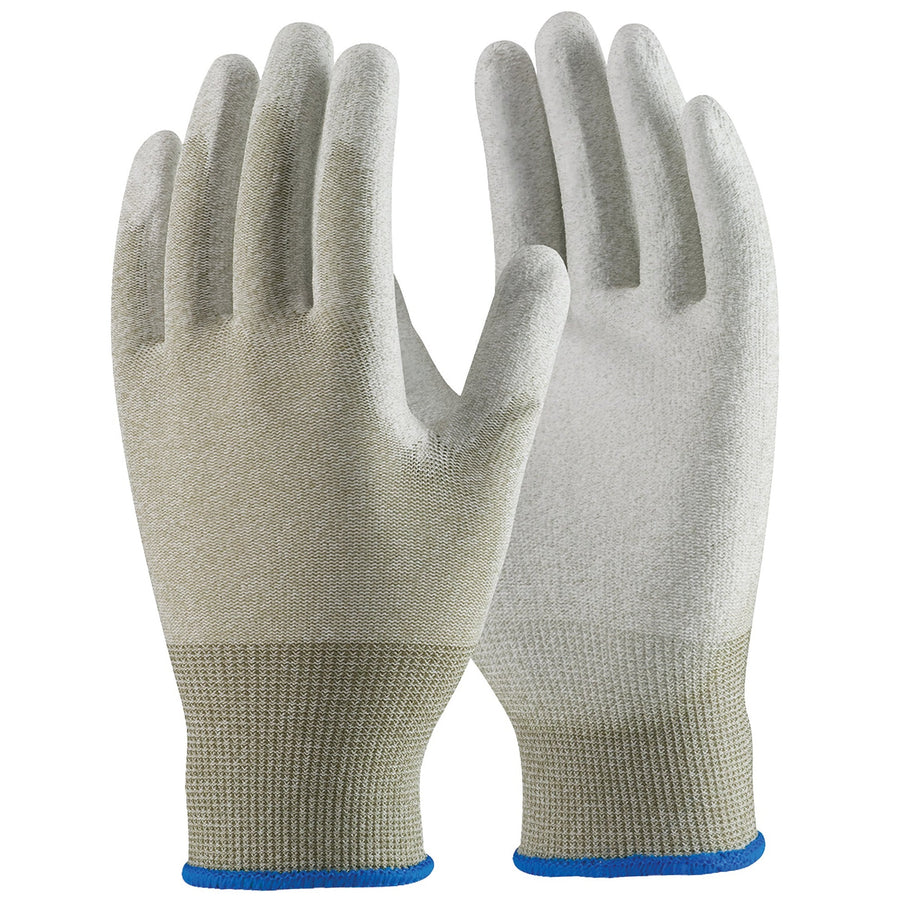 Large ESD Palm Coated Nylon Gloves 12 Pairs GLV2701L