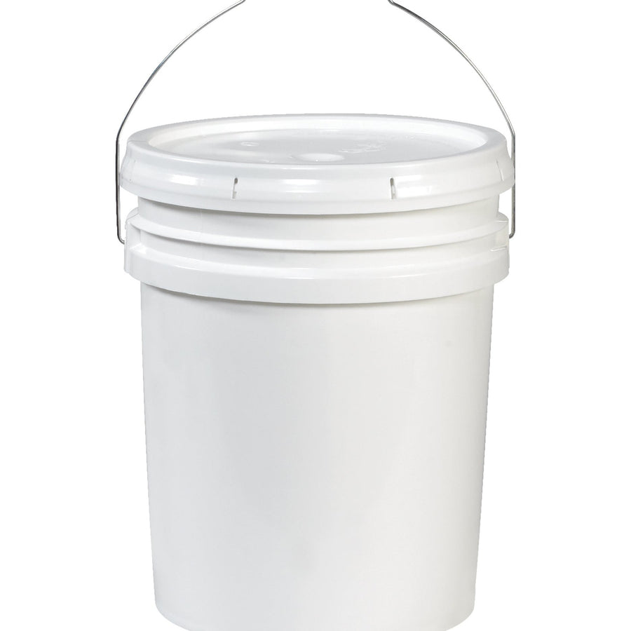 5 Gallon White Open Head Plastic Pail HAZ1076