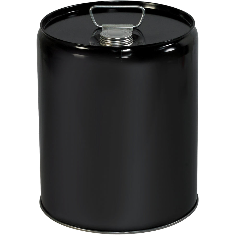 Durable 5 gallon closed head metal pail engineered for safe hazardous materials shipping. Features non-removable lid with pour spout, leak-proof gasket, and recessed design for efficient stacking. CFR 49 178.601B compliant.