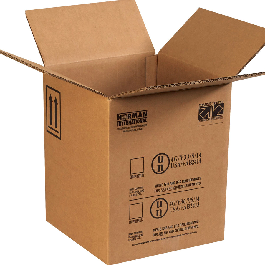 12 1/2x12 1/2x15 1/10 ECT-48 Hazmat Shipping Boxes 10-Pack HAZCO15GP