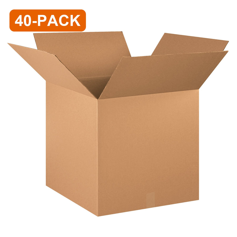 20x20x20 ECT-44 Kraft Heavy-Duty Corrugated Shipping Boxes, 40-Pack (4 Bundles of 10)