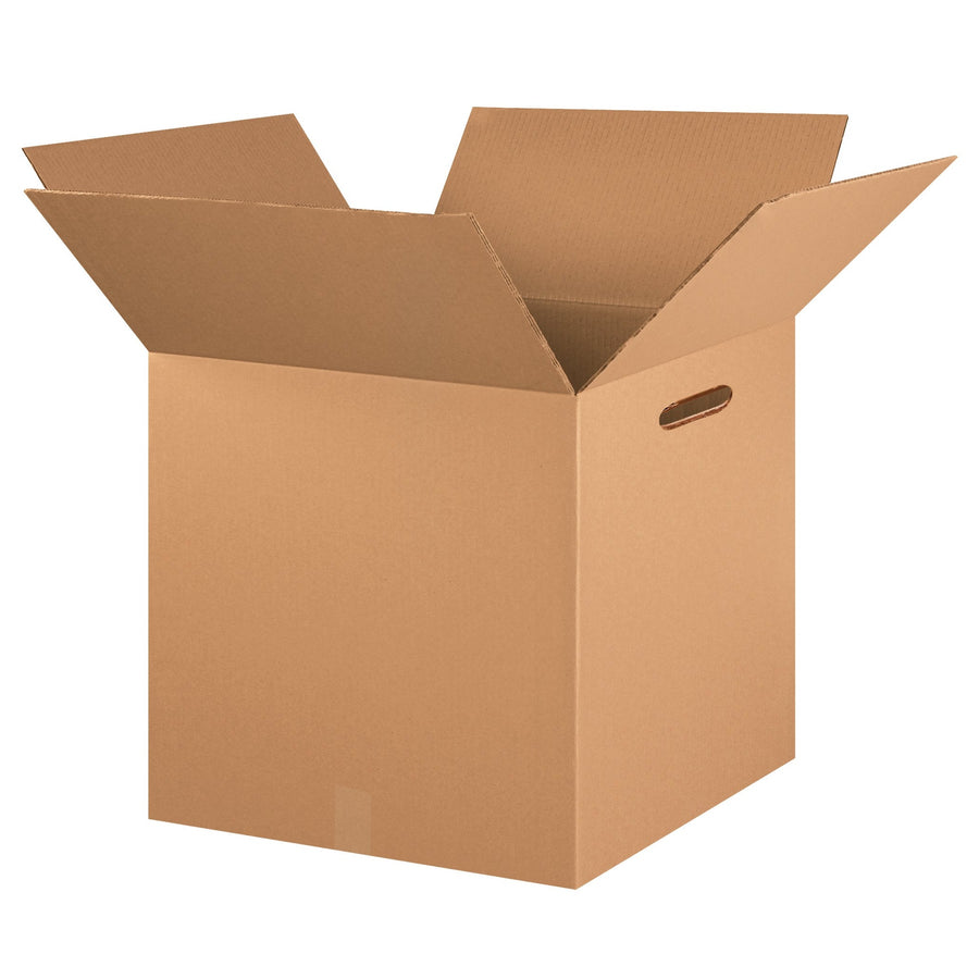24x24x24 ECT-48 Double Wall Corrugated Shipping Boxes w/ Hand Holes 10-Pack HD242424DWHH