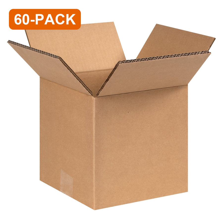 7x7x7 ECT-48 Kraft Double Wall Corrugated Shipping Boxes, 60-Pack (4 Bundles of 15)