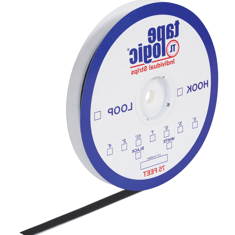2 in x 75 ft Black Nylon Hook Tape Logic Strips HLT121