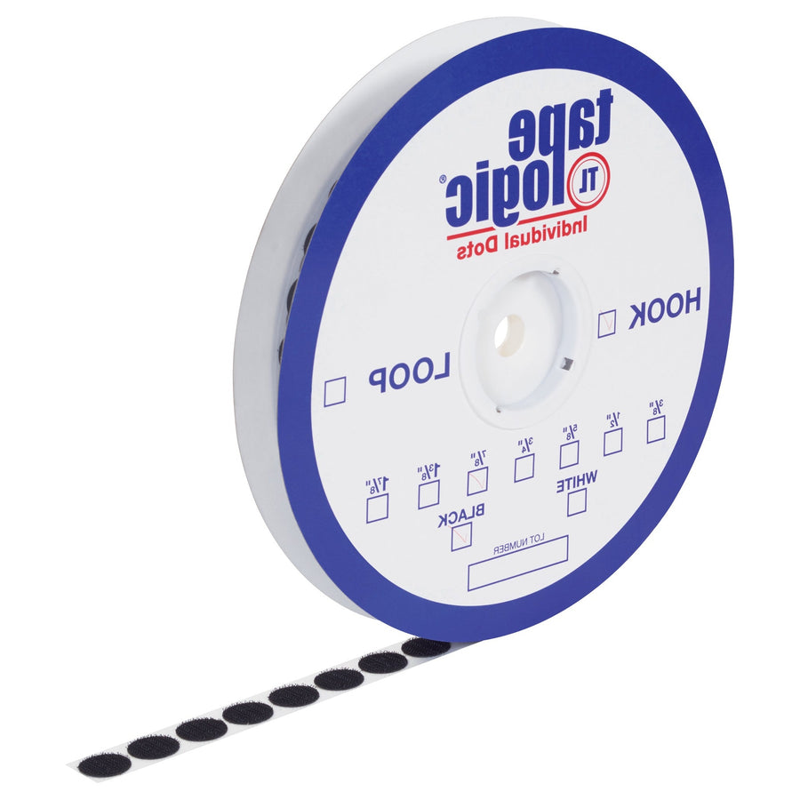 1/2 in Black Loop Tape Logic Dots 1440/Case HLT145