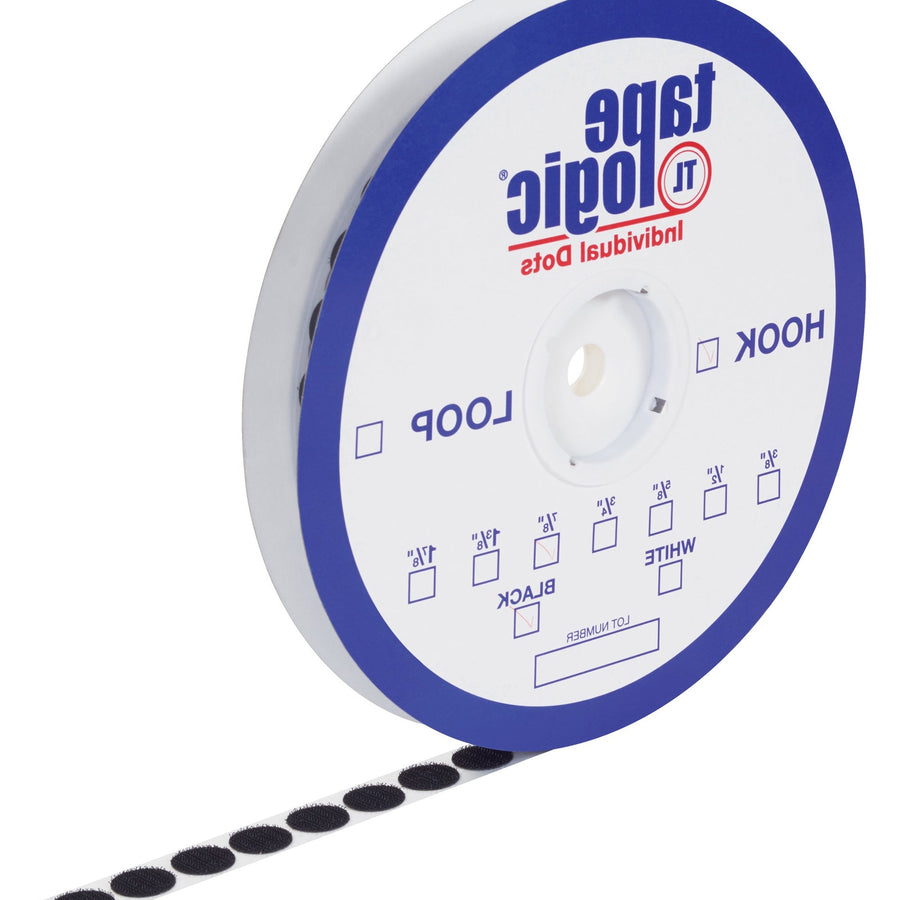 3/4 in Black Loop Tape Logic Dots 1028/Case HLT153