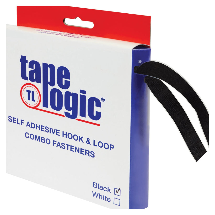 1 in x 15 ft Black Hook & Loop Strips HLT184