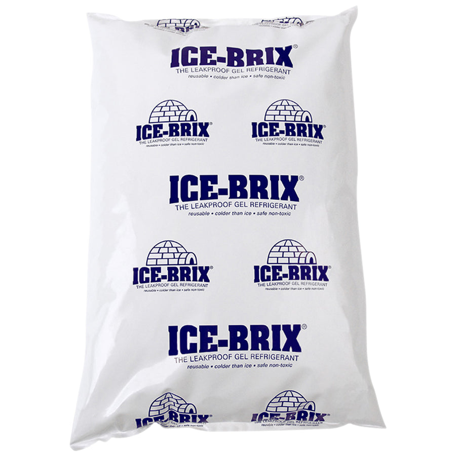 Ice-Brix® gel cold packs maintain constant temperatures for days, extending your perishable shipping window beyond standard ice. These 10x6x1.5" leak-proof, reusable refrigerant packs are formulated with food-safe, non-toxic materials that outperform traditional ice while reducing long-term costs. Sold by the case of 9 for industrial food, pharmaceutical, and medical logistics.