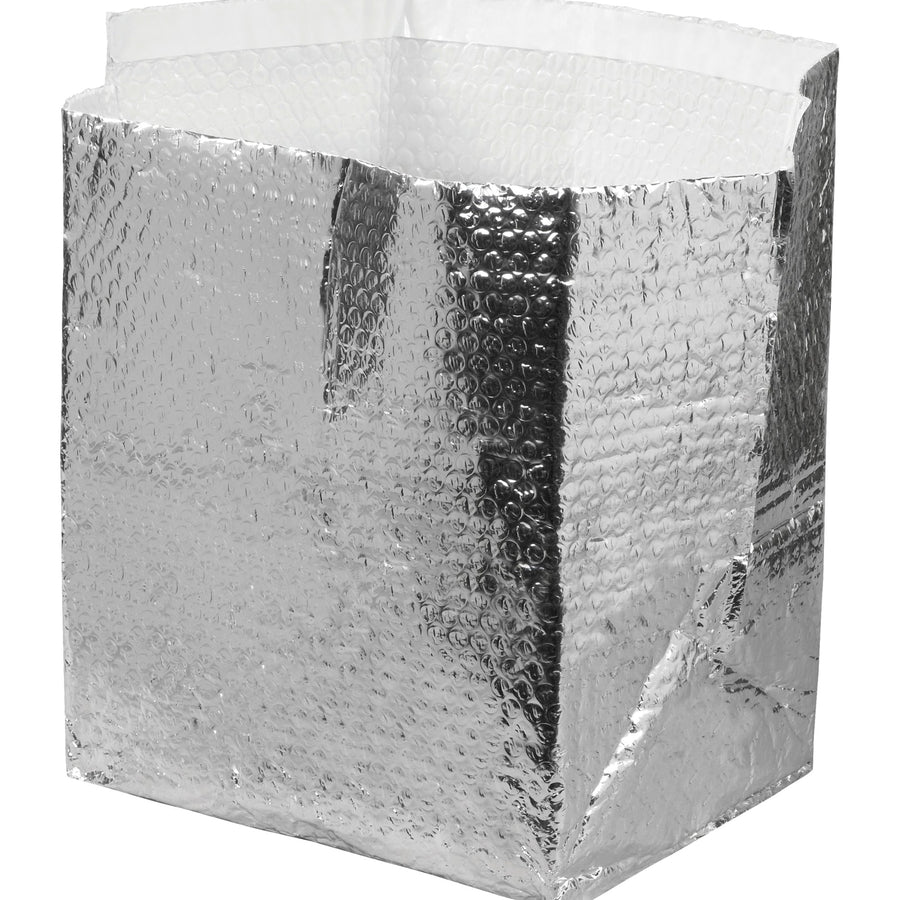 12x10x9 Aluminum Foil Bubble Lined Insulated Box Liners 25/Case INL1210
