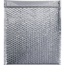 Temperature-controlled shipping made simple. These 15x17" insulated bubble mailers feature aluminum foil exterior and 3/16" bubble lining to protect perishable items while maintaining optimal temperatures. Puncture-resistant, water-repellent, and ready to ship–50 mailers per case with convenient peel-and-seal closure.