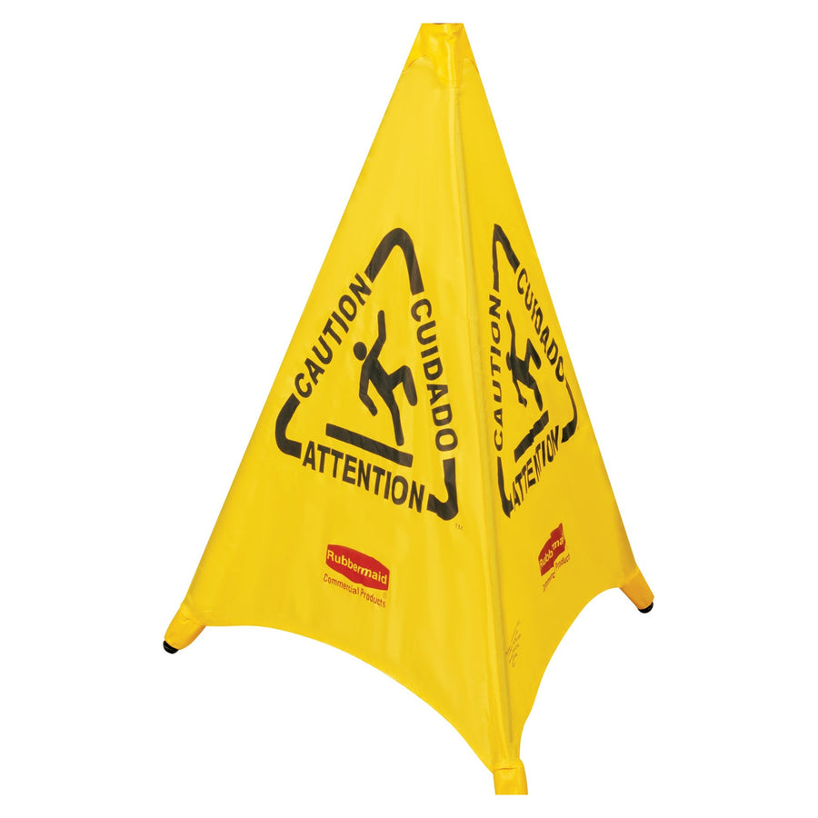 3-Sided Multilingual Pop-Up Wet Floor Sign 1 Each JAN107