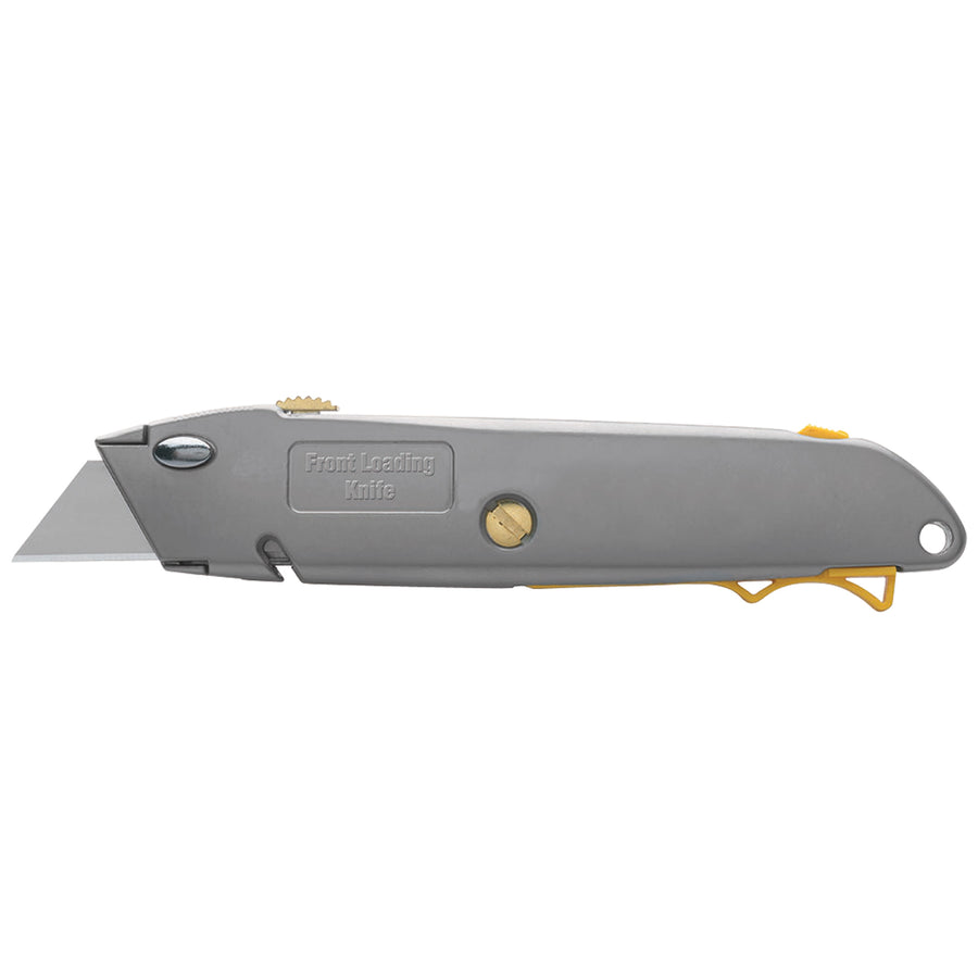 Change blades in seconds without opening the knife–the SN-395 quick change utility knife delivers unmatched speed and convenience for high-volume shipping rooms and warehouse operations. This case of 10 includes 3 SB-92 standard utility blades per knife, multiple retractable blade positions, and built-in string cutting capabilities for complete packaging versatility.