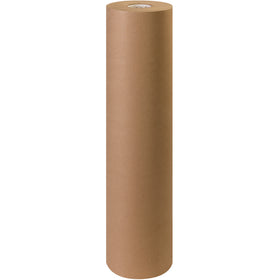 Industrial-grade virgin kraft paper roll delivering exceptional tear-resistance and bursting strength for demanding packaging applications. At 36" x 1000' with 30# basis weight, this single roll handles wrapping, paint masking, floor protection, and pallet interleaving with reliable durability and cost-efficiency.