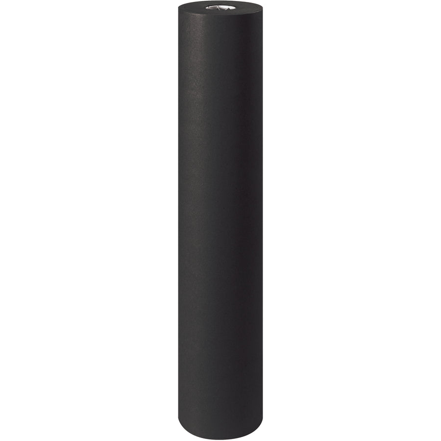 Industrial-grade 48" × 720' black kraft paper roll delivers heavyweight durability (50# basis weight) for shipping, padding, and void fill applications. Tear and puncture resistant with dual-surface design–smooth side for marking, textured side for adhesion. One roll per package; fully recyclable.