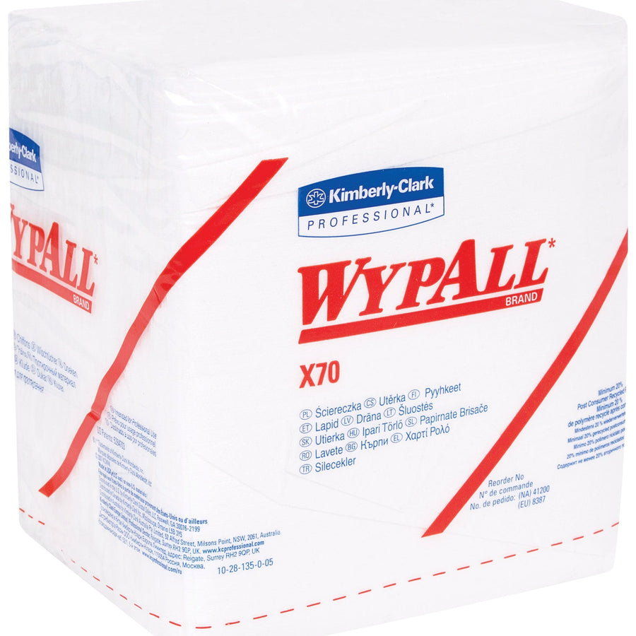 12.5x12 White WypALL X70 Industrial Pro Wipers Bulk 12/Case KW119