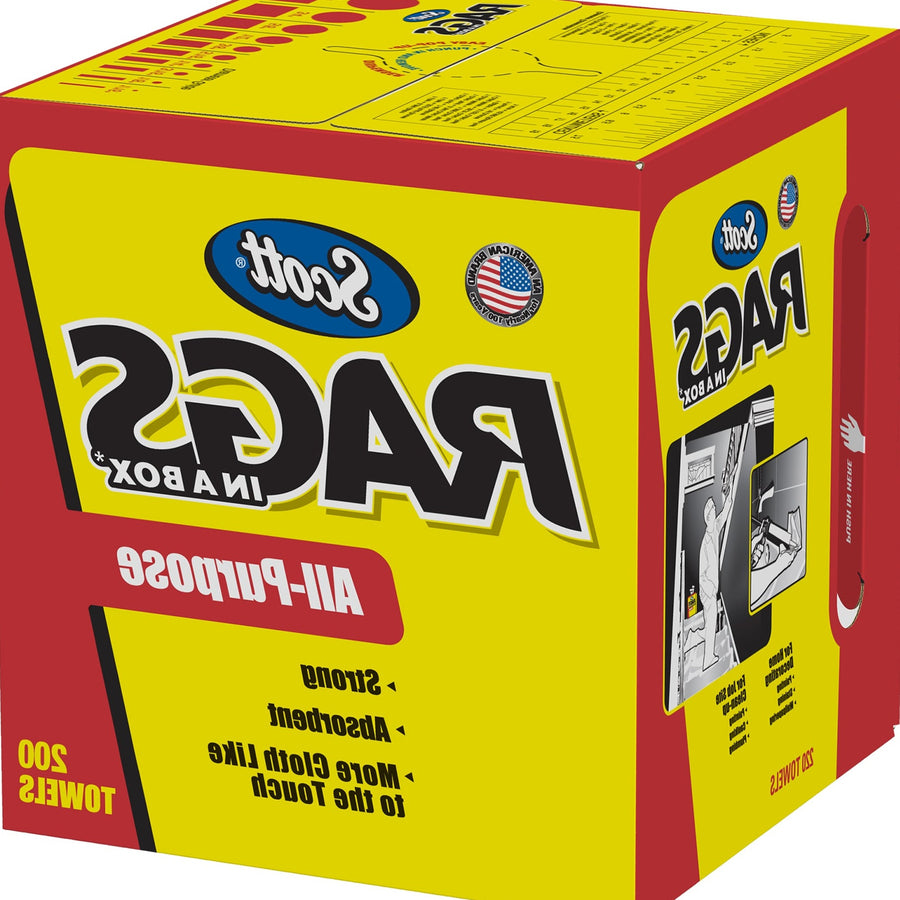 10x12 White Scott Rags In A Box Wipers 2-Pack KW1432PK