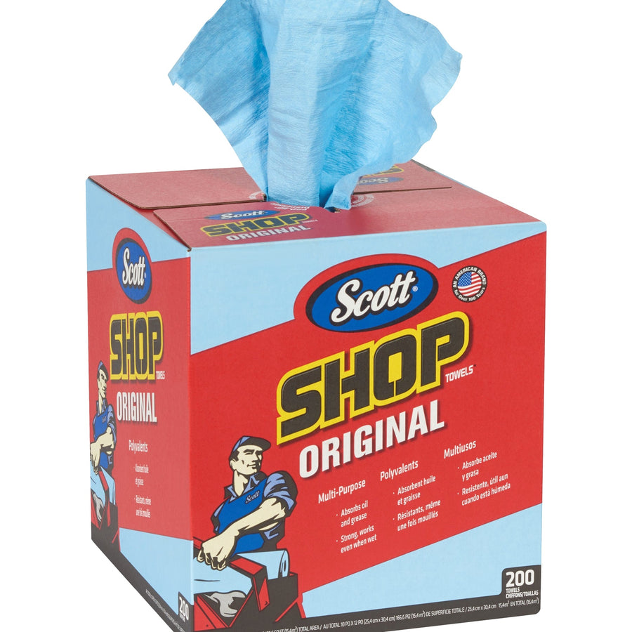 10x12 Blue Scott Shop Towels Pop-Up Box 2-Pack KW1442PK