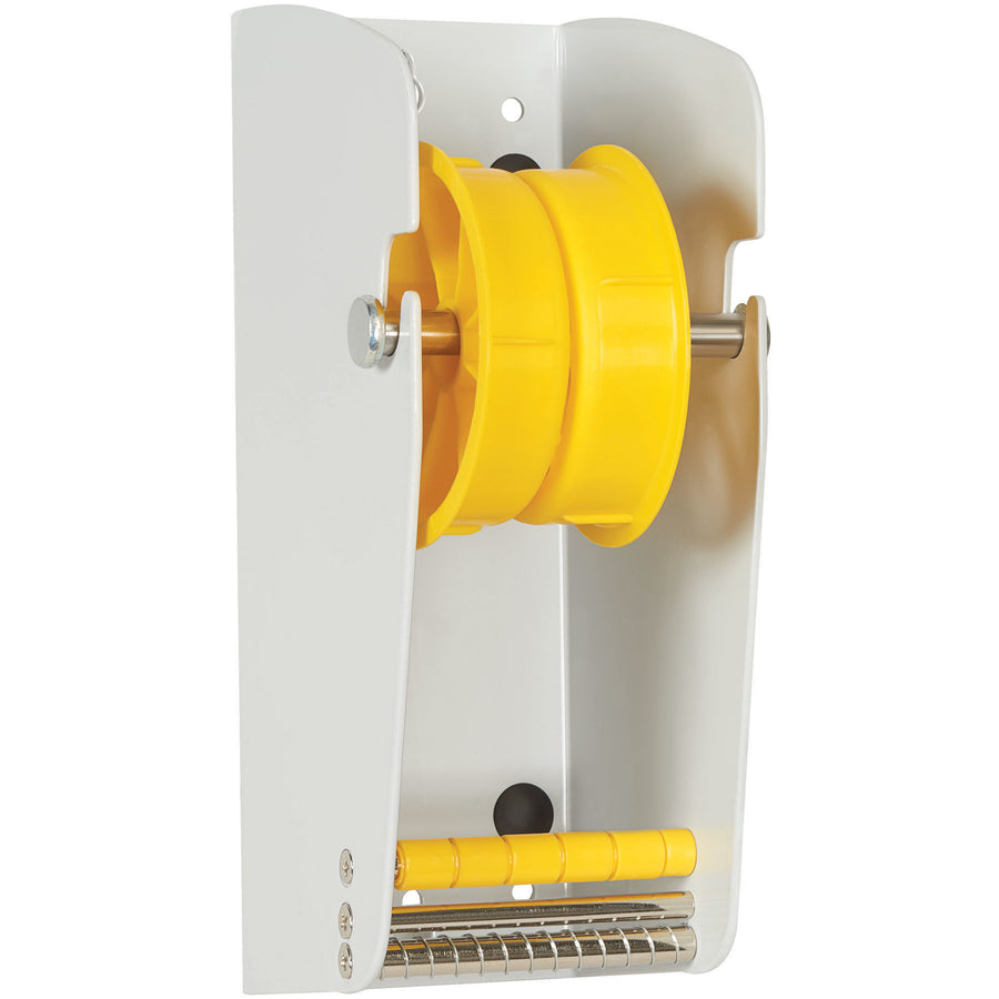 Professional-grade 3" metal label dispenser engineered for shipping departments needing space-efficient label management. All-metal construction holds rolls up to 7" in diameter with quick-load threading. Wall mount or counter placement–one compact unit delivers durable performance.
