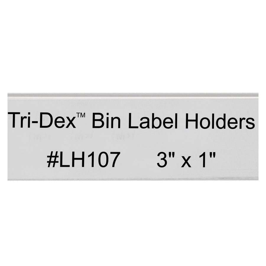 3x1 Clear Plastic Bin Label Holders 25/Case LH107