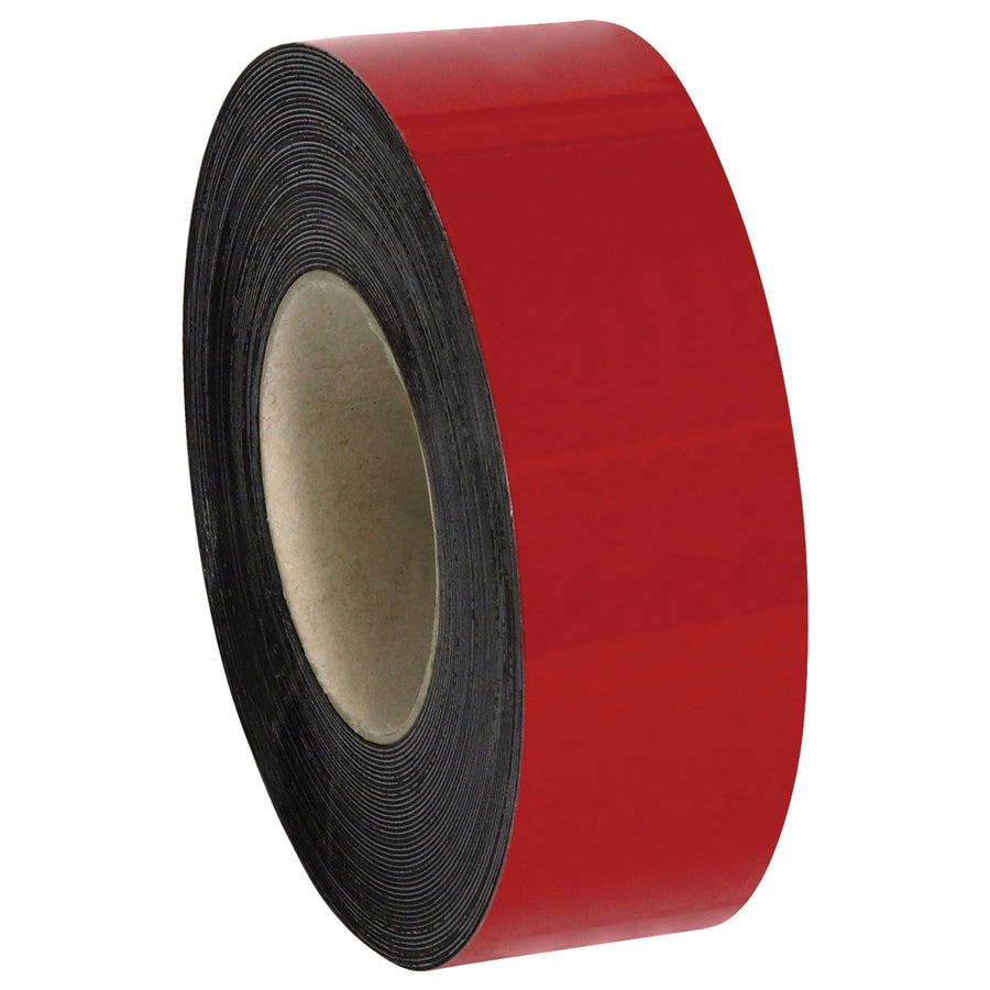 Get fast, reusable warehouse labeling with this 2" x 50' magnetic label roll. Write with dry or wet erase markers and reposition as inventory moves. The durable .030" thick magnetic backing ensures labels stay secure on metal racks, shelves, and equipment.