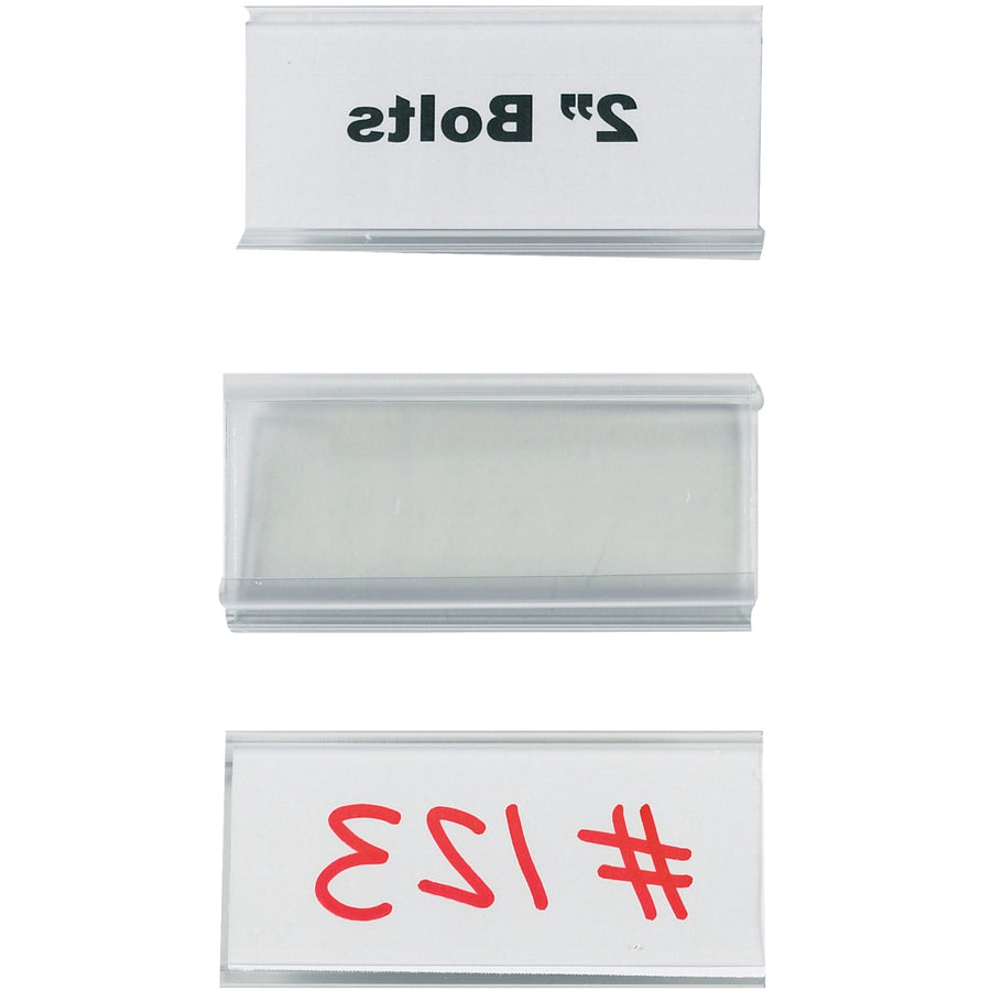 3 x 1 5/16 in Clear Plastic Wire Snap-On Label Holders 25/Case LH150