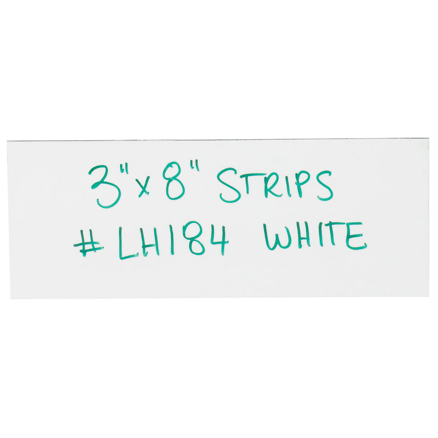 Cut labeling time in half with our reusable 3" x 8" white magnetic warehouse labels. Pre-cut and ready to use, each case includes 25 labels with a durable .030" magnetic backing and dry/wet erase vinyl top coat. No adhesive mess, no downtime–just mark, move, and reuse.