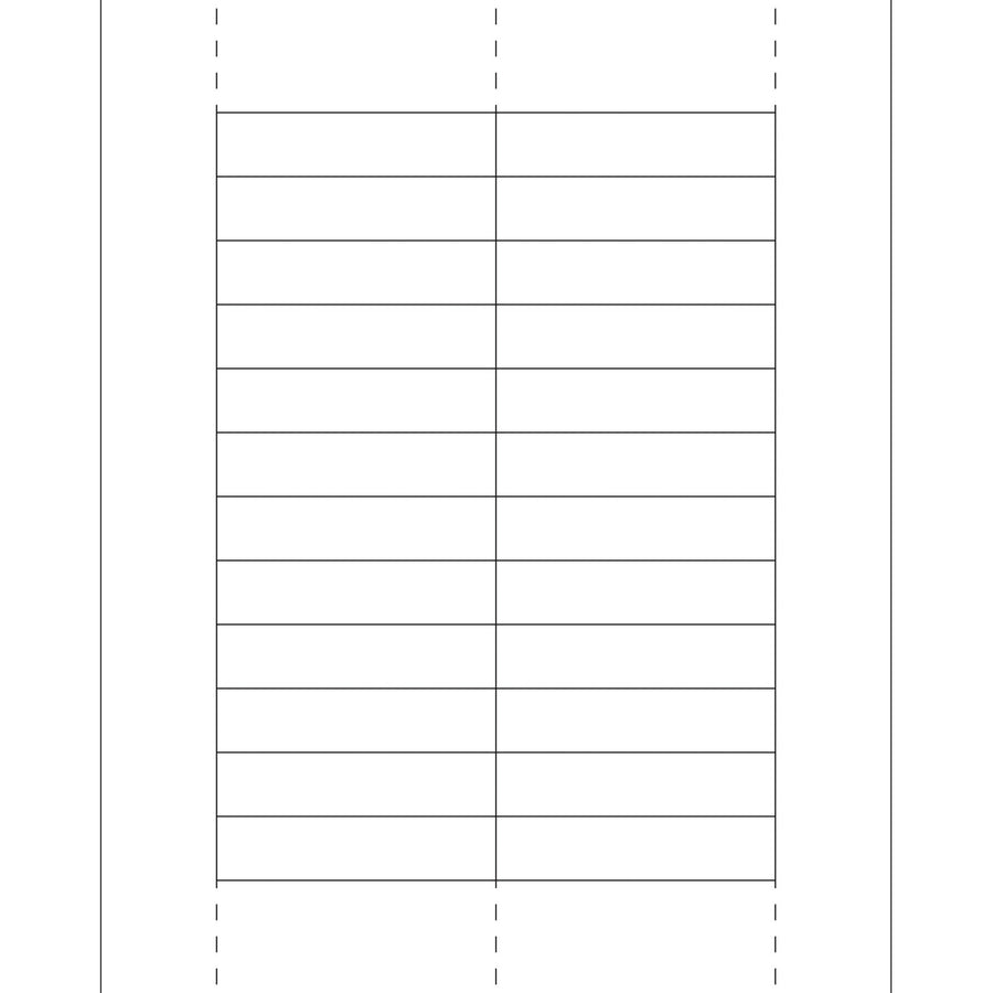 11/16 x 3 in White Laser Paper Label Holder Insert Cards 1200/Case LH242