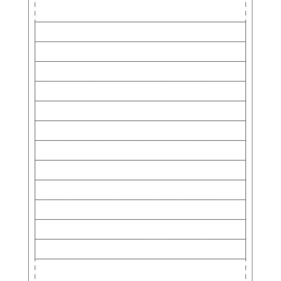 3/4 x 8 in White Laser Paper Label Holder Insert Cards 600/Case LH244