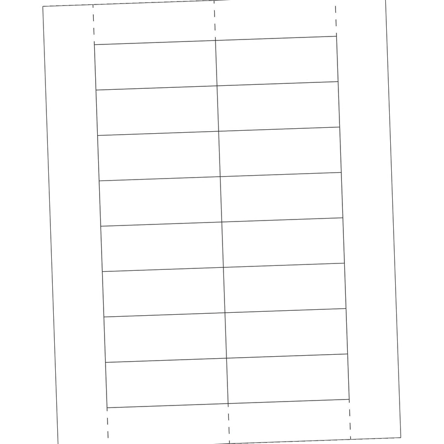 1 1/8 x 3 in White Laser Paper Label Holder Insert Cards 800/Case LH249