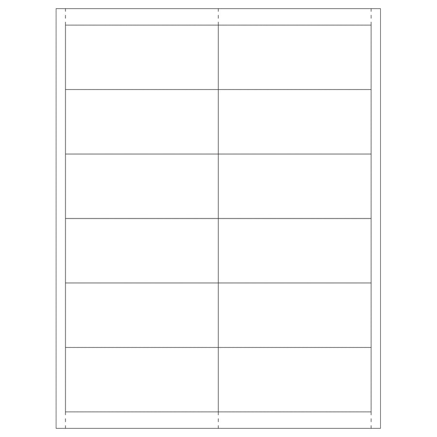 1 11/16 x 4 in White Laser Paper Label Holder Insert Cards 600/Case LH252