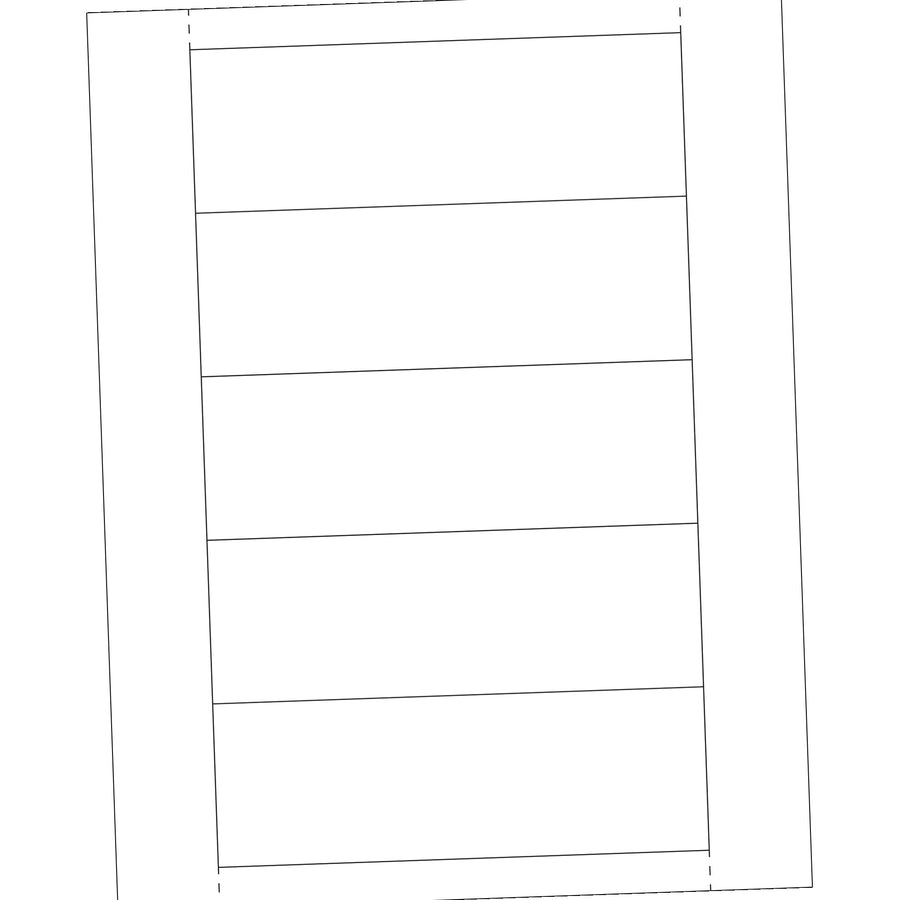 2x6 White Laser Paper Label Holder Insert Cards 250/Case LH254