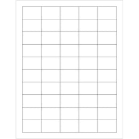 1.5" x 1" White Permanent Acrylic Laser Labels - 50,000 Count Master Case