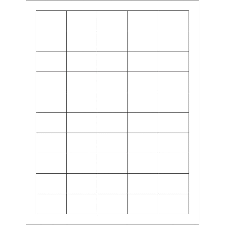 1.5" x 1" White Permanent Acrylic Laser Labels - 50,000 Count Master Case