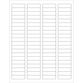 1.75" x 0.5" White Permanent Acrylic Laser Labels - Master Case 80,000