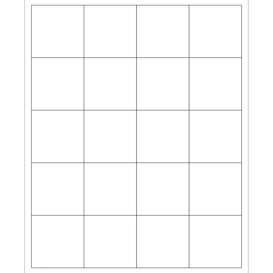 2x2 48 lb White Rectangle Laser Labels Permanent Adhesive 2000/Case LL111 - alias listing