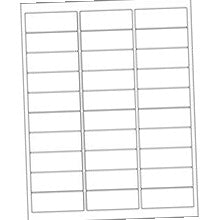 2.625x1 White Rectangle Laser Labels 25-Sheet Pack LL11325PK - alias listing