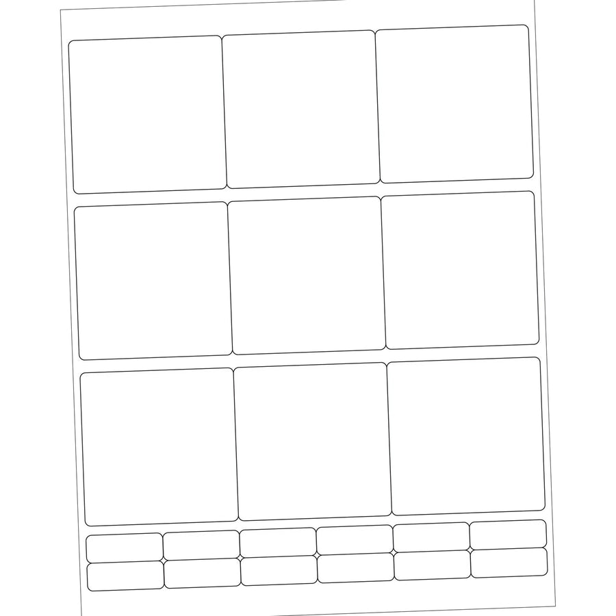 2.75x2.75 White Permanent Acrylic Laser Labels 900/Case LL115 - alias listing