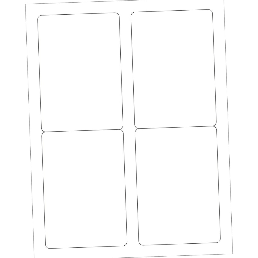 3.5x5 48 lb White Permanent Adhesive Laser Labels 400/Case LL119 - alias listing