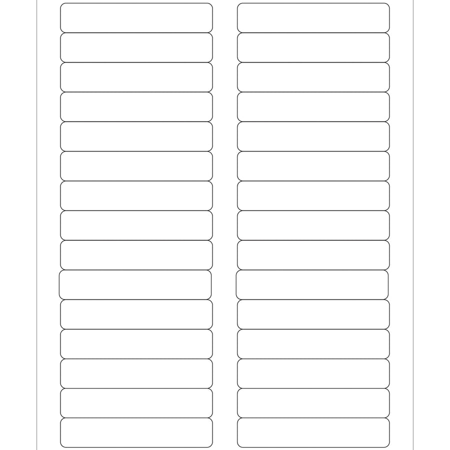 3 7/16 x 2/3 in 48 lb White Permanent Adhesive Laser Labels 3000/Case LL120 - alias listing