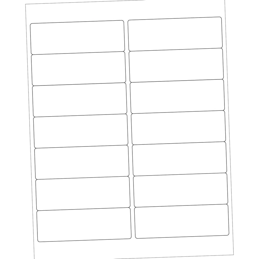 4 x 1 1/3 in White Permanent Acrylic Laser Labels 14000/Case LL122MC - alias listing