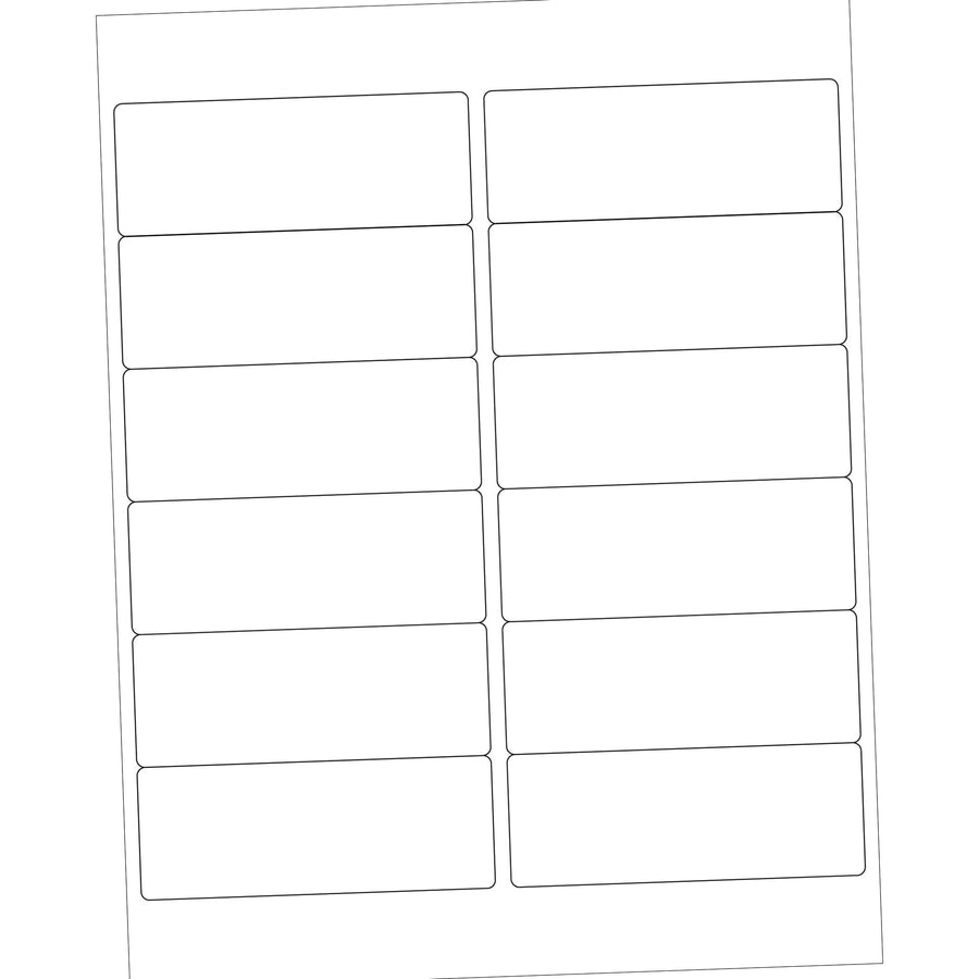 4x1.5 48 lb White Permanent Adhesive Laser Labels 1200/Case LL123 - alias listing