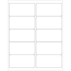 Professional-grade 4x2" white rectangular laser labels in bulk master cases of 10,000 units. Permanent acrylic adhesive bonds to paper, corrugated, plastic, wood, glass, and metal surfaces. Compatible with laser and inkjet printers–ship compliant labels faster with our print-ready Word templates.