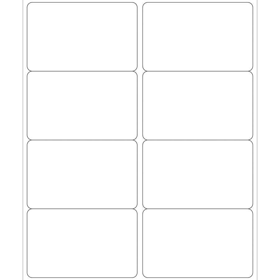 4x2.5 48 lb White Permanent Adhesive Laser Labels 800/Case LL125 - alias listing