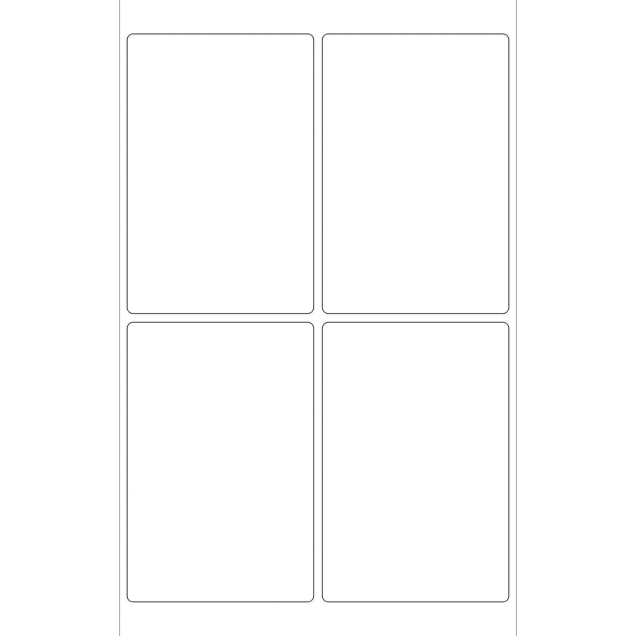4x6 48 lb White Permanent Adhesive Laser Labels 400/Case LL130 - alias listing