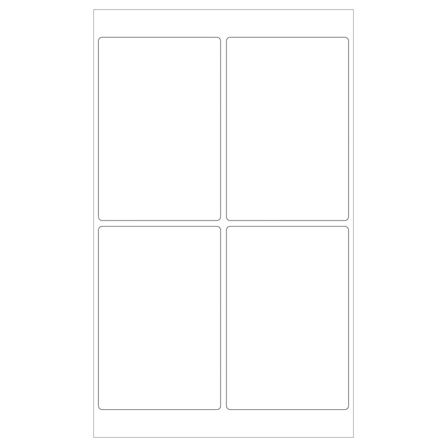 4x6 White Permanent Acrylic Laser Labels 4000/Case LL130MC - alias listing