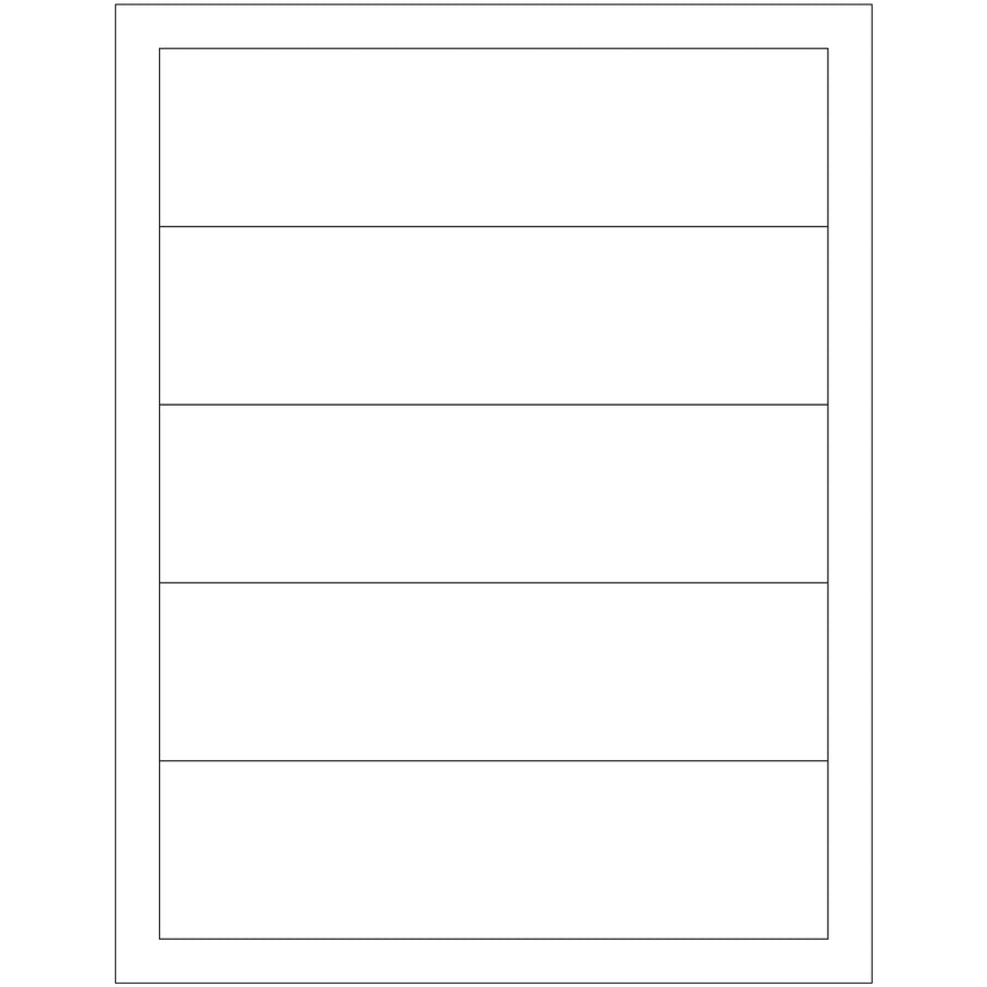 Professional-grade 7.5 x 2" white laser labels deliver permanent adhesion across paper, corrugated, plastic, and metal surfaces–ideal for shipping coordinators managing high-volume labeling operations. Compatible with both laser and inkjet printers, these printable labels ship in cases of 500 and include an easy-to-use Microsoft Word template for rapid deployment.