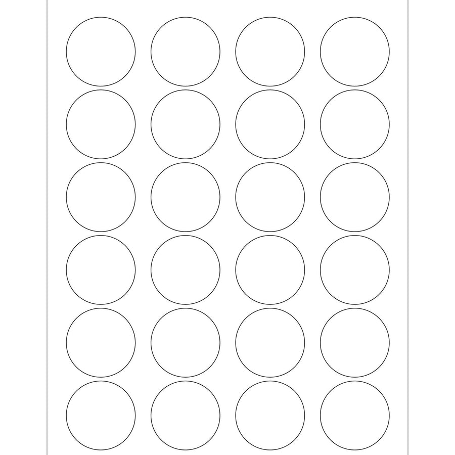 1.625 in 48 lb White Circle Laser Labels Permanent Adhesive 2400/Case LL144 - alias listing